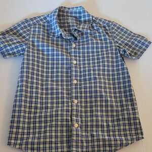 Carter's Blue and White Plaid Button Down Shirt